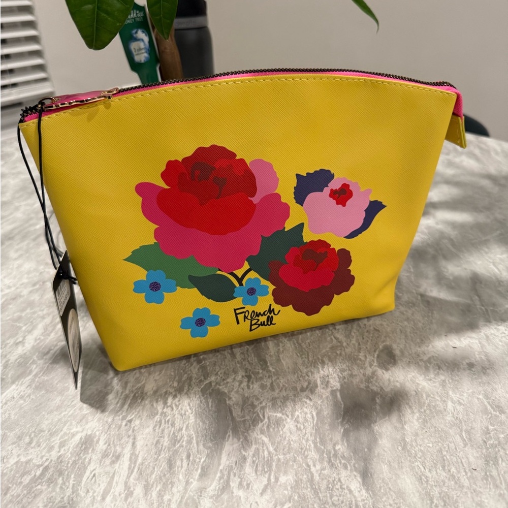 Yellow Floral Women's cosmetic Bag
